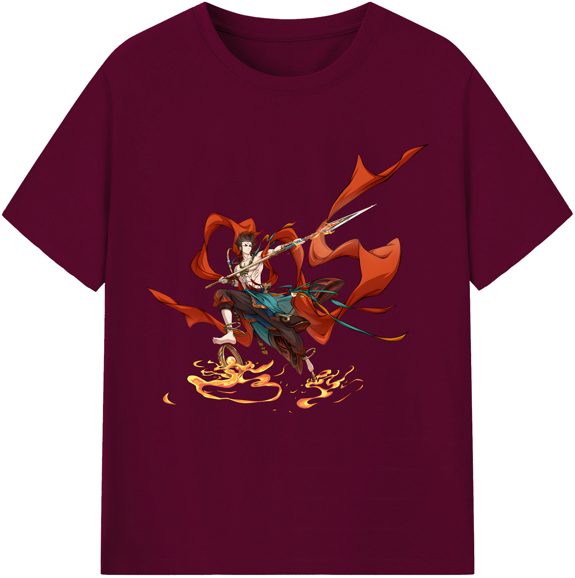 （画像用） Ne Zha 2 ナタ 魔童の大暴れ レディースカジュアルプリントTシャツ（綿100％）